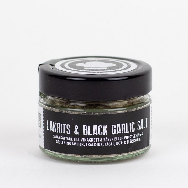 LAKRITZ & BLACK- GARLIC- Salzflocken (mit schwarzem Knoblauch)